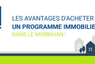 Bannière d'Immo Golfe Bretagne pour l'infographie "Les avantages d'acheter un programme immobilier neuf dans le Morbihan"
